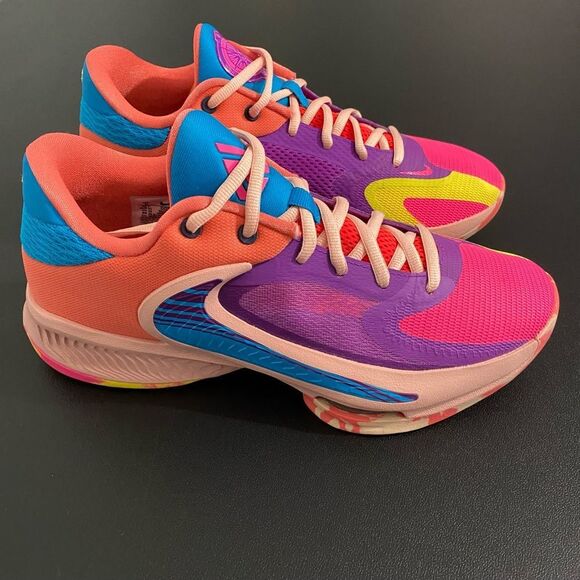 Nike Zoom Freak 4 Barrier Reef Basketball Sneakers Shoes DQ3824-500 - Picture 6 of 13